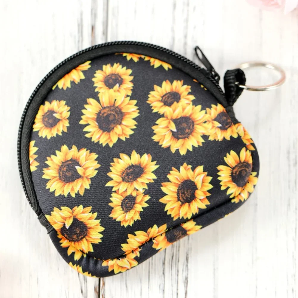 Yellow Neoprene Gift Card Keychain Pouch - Picture 9 of 10